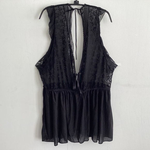 Secret Treasures Plus Size Black Lace Ruffled Sleeveless Elastic Waist XXl - Picture 6 of 9